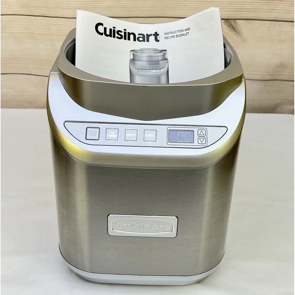 Cuisinart ICE-70 Ice Cream Maker 2-Qt Stainless Steel Base ONLY Main Unit *READ*
